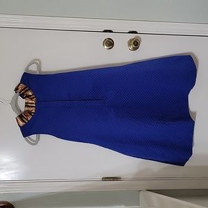 BURU Blue A Line Dress with Pockets